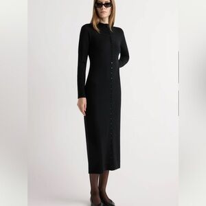 Modern Citizen. Charu Wool Button Maxi Dress. Black size M. NWT